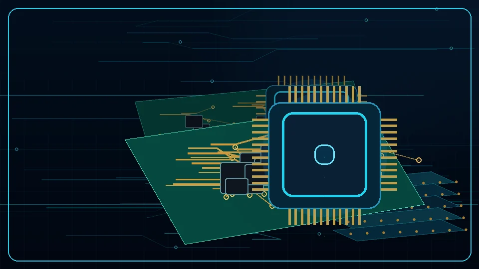 Routing, Vias & Planes technical rendering