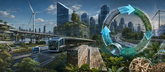 Sustainability & Infrastructure concept crop