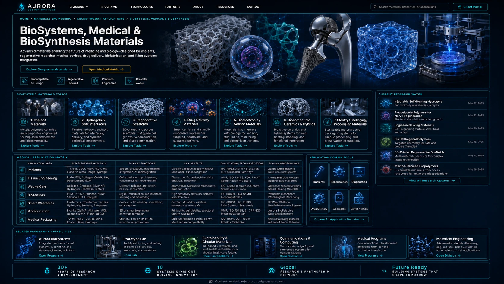 WEB-MAT-APP-BIO-001_BioSystems_Medical_and_BioSynthesis_Materials