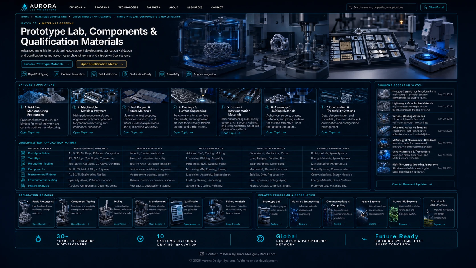WEB-MAT-APP-PROT-001_Prototype_Lab_Components_and_Qualification_Materials
