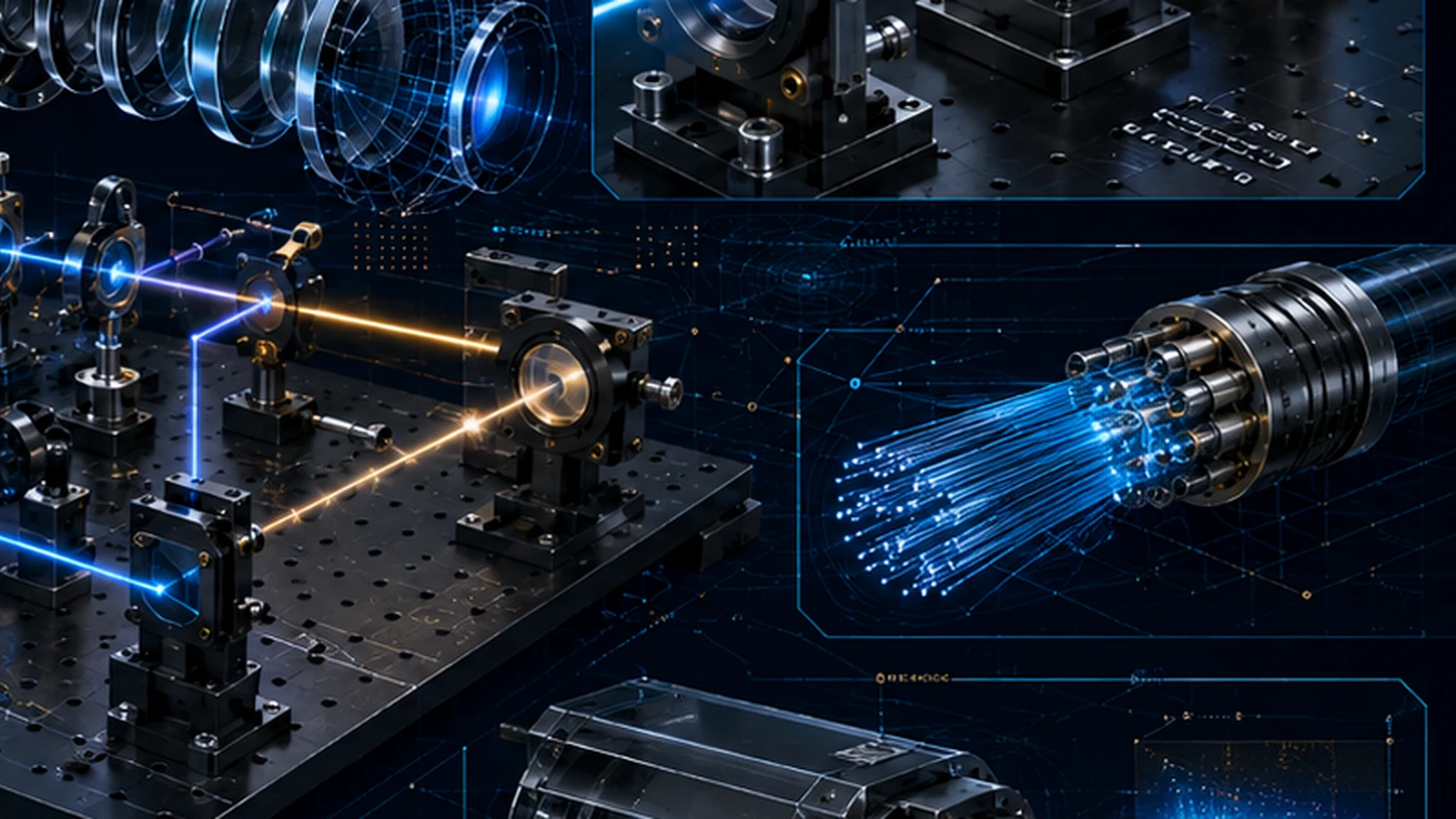 Fiber Optics & Guided-Wave Systems engineering rendering