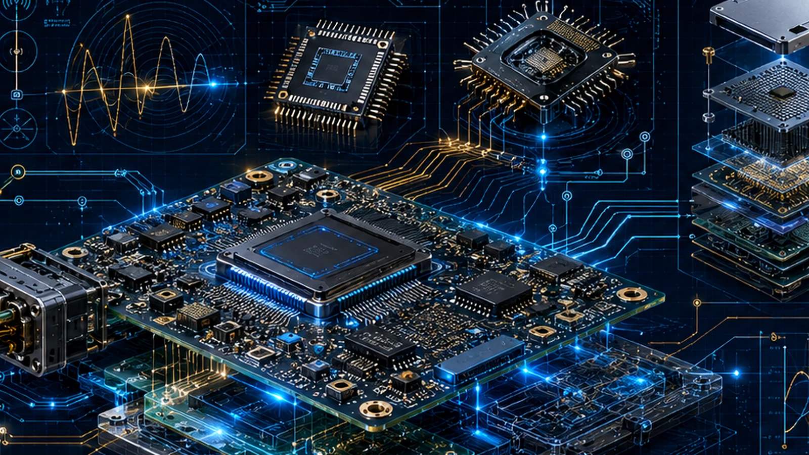 Integrated Photonics & Optoelectronics engineering rendering