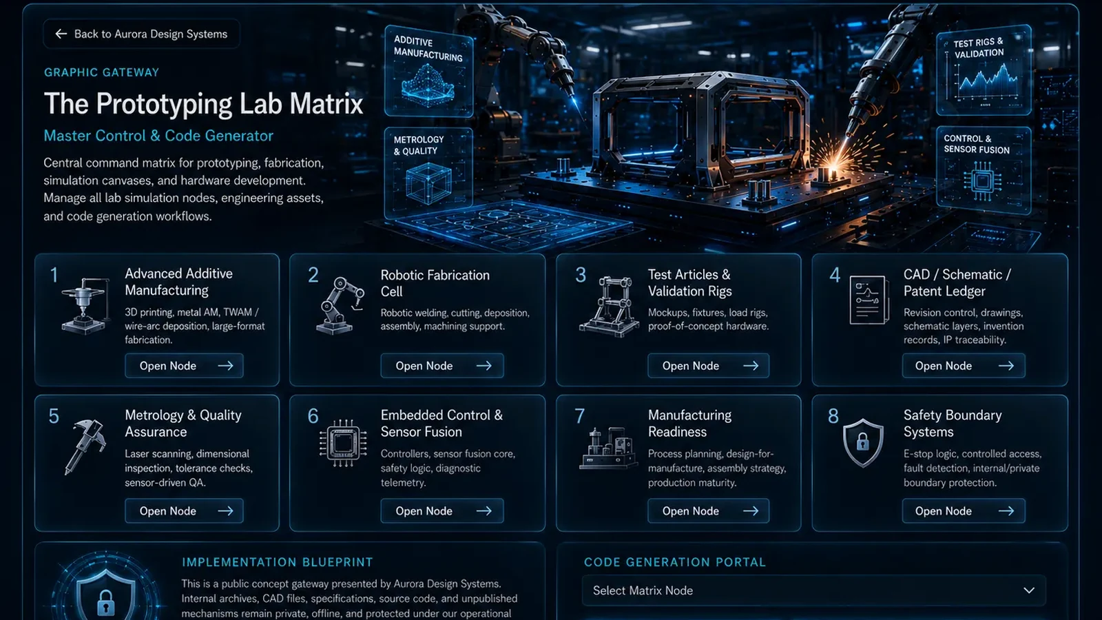 Prototype Lab Doctrine & Experimental Hardware engineering rendering