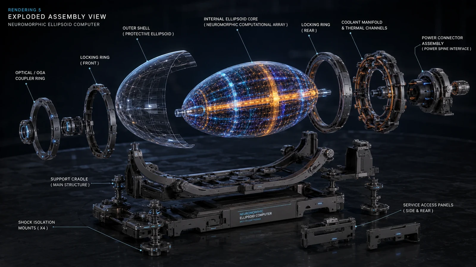 Neuromorphic Computing engineering rendering